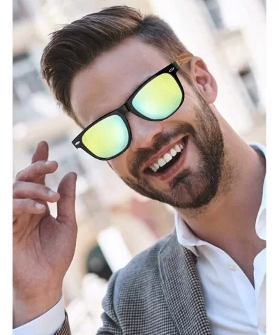 Polarized Sunglasses Driving protection - Yellow - CB19CO9NM80 $26.57 Wayfarer