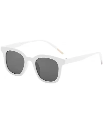 Polarized Sunglasses Vintage Round Sunglasses for Women/Men Classic Retro Designer Style - White - C618UISN2UK $11.40 Sport