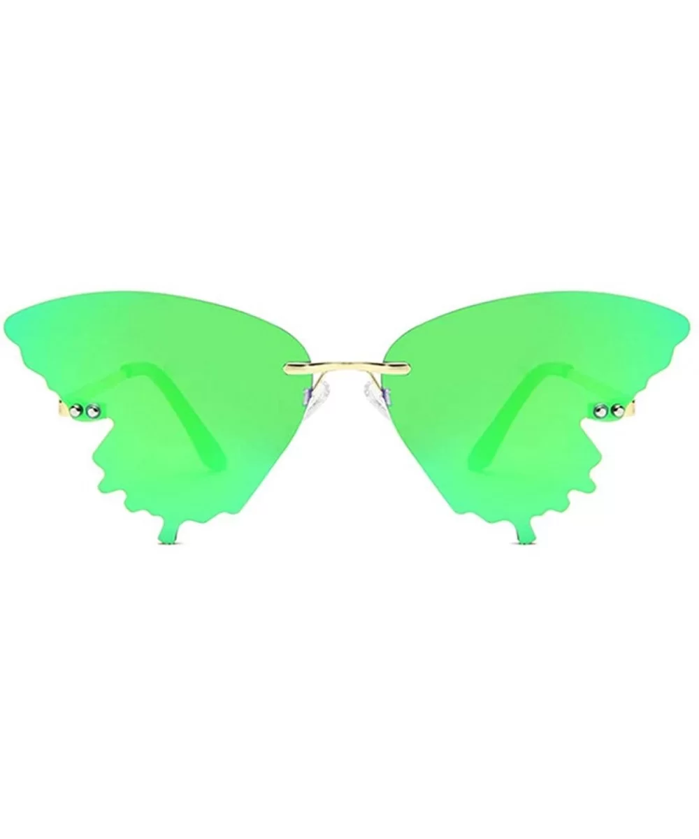 Summer Butterfly Sunglasses Gradient Butterfly Shape Frame - E - C51906M0YU7 $11.91 Butterfly