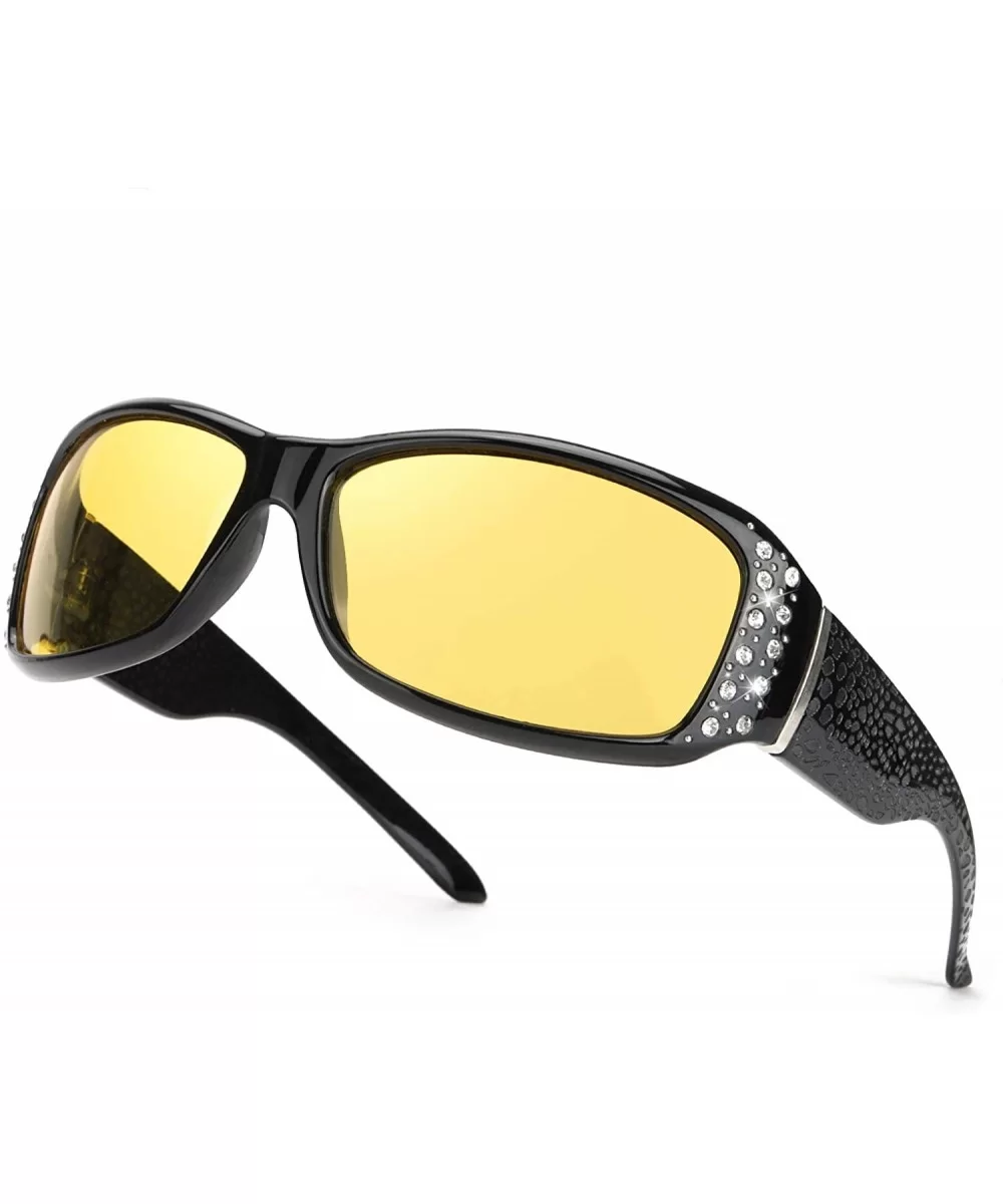 Women's Night-Vision Driving Glasses - Polarized Fashion Design Anti-Glare Yellow Lens Glasses for Driving - C518T4GS49D $39....