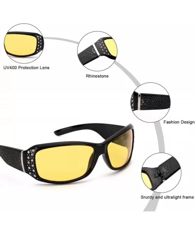 Women's Night-Vision Driving Glasses - Polarized Fashion Design Anti-Glare Yellow Lens Glasses for Driving - C518T4GS49D $39....