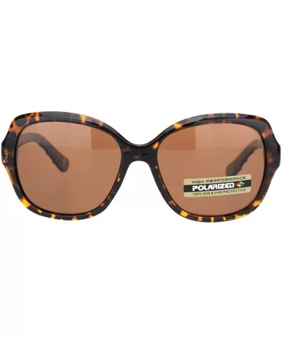 Polarized Womens Classy 90s Designer Butterfly Chic Plastic Sunglasses - Tortoise Brown - CY18ONSEWD2 $17.87 Rectangular