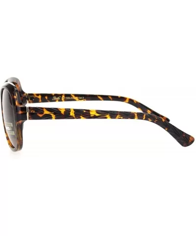 Polarized Womens Classy 90s Designer Butterfly Chic Plastic Sunglasses - Tortoise Brown - CY18ONSEWD2 $17.87 Rectangular