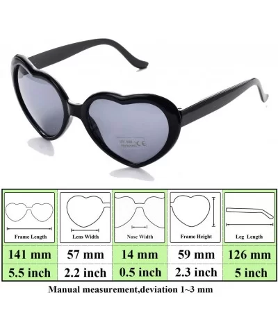 12 Pack Black Heart Sunglasses for Women Wholesale Unisex 80's Party Favors Eyewear Multiple Choice(Black Heart) - CQ18RZI0OG...