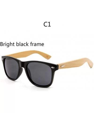 Retro Sunglasses Men Bamboo Sunglass Women Sport Goggles Gold Mirror Sun Glasses - C1 - C5194OMOSO5 $41.67 Sport