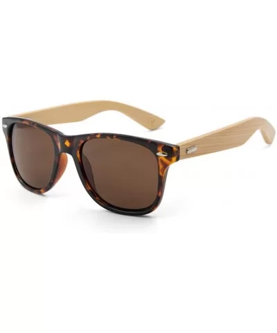 Retro Sunglasses Men Bamboo Sunglass Women Sport Goggles Gold Mirror Sun Glasses - C1 - C5194OMOSO5 $41.67 Sport