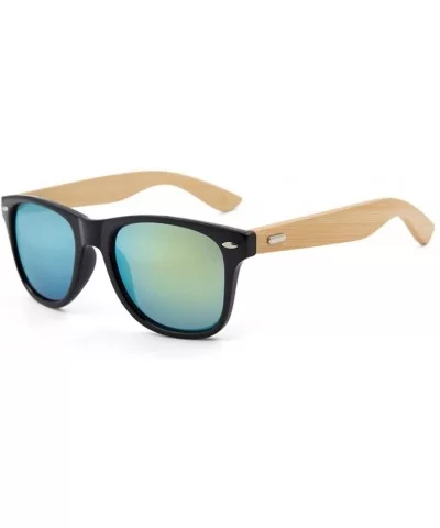 Retro Sunglasses Men Bamboo Sunglass Women Sport Goggles Gold Mirror Sun Glasses - C1 - C5194OMOSO5 $41.67 Sport