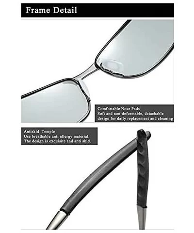 Polarized Sunglasses Driving Photosensitive Glasses Color changing sunglasses - Silver - CK18Q92Q2GH $29.42 Rectangular