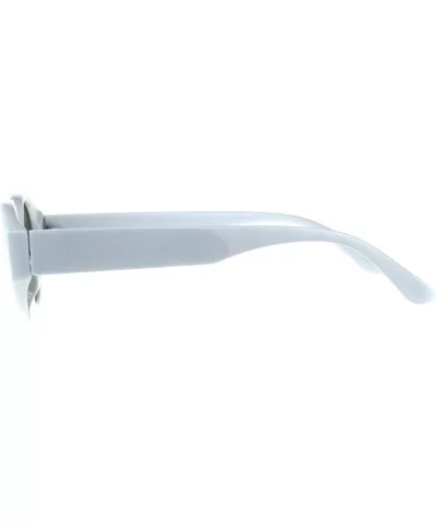 Womens Classic Fashion Sunglasses Oval Plastic Frame UV 400 - White (Black) - C818G74M2L7 $16.25 Oval