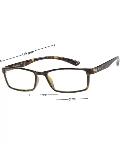 Philosopher Collection "The Confucius" Designer Square Eyeglasses - Chestnut Brown Tort/Clear - CZ18E533Y6R $37.65 Aviator