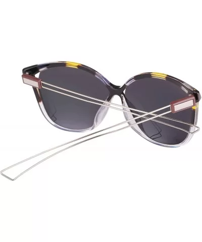 Mirrored Cat Eye Sunglasses Oversized Sunglasses for Women - Yellow Glaze - CE18GYZCZD9 $13.14 Cat Eye