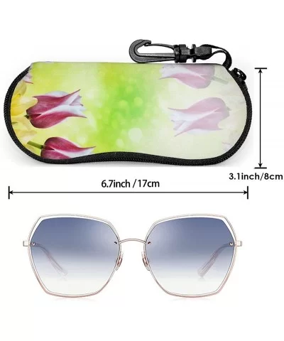 Sunglasses Case Indian Mandala Paisley And Dragonfly Light Neoprene Zipper Eyeglass Case for Women Men Travel - CL199AZOOMR $...