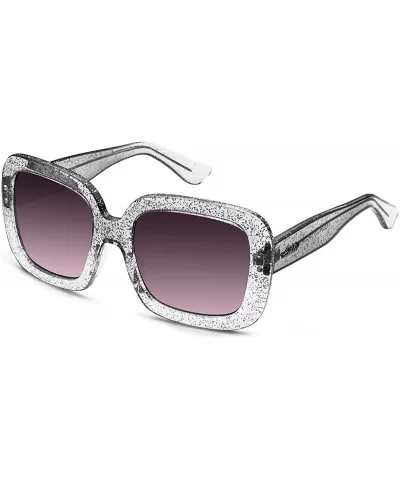 Polarized 80's Retro Round Oversized Sunglasses for Men Women - Brown - CP18C9H6UGZ $38.61 Oversized