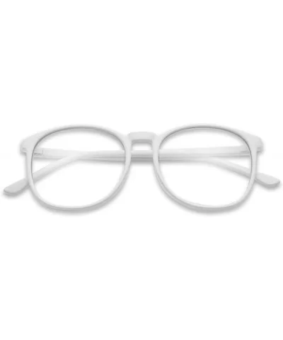 - Over Sized Round Thin Nerdy Fashion Clear Lens Aviator Eyewear Glasses (White (55mm) - Clear) - C1187I9X9U3 $17.22 Aviator