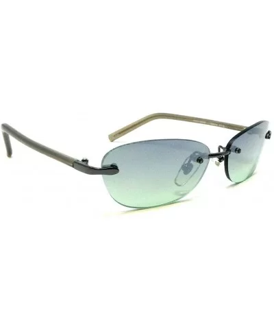 Classic Slim Oval Rimless Luxury Aviator Sunglasses - CD18Y8HZIRG $11.89 Oval