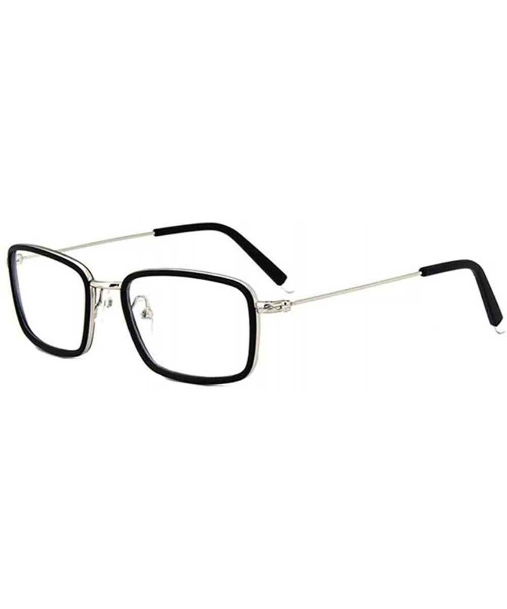 Men Square Eye Glasses Frame Women Vintage Spectacle Prescription Frame Eyewear - Matte Black - CY182WCMYAA $12.92 Square