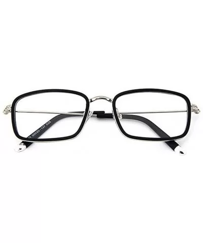 Men Square Eye Glasses Frame Women Vintage Spectacle Prescription Frame Eyewear - Matte Black - CY182WCMYAA $12.92 Square