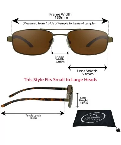 Square Aviator Bifocal Sunglasses with HD Blue Light Blocking- Grey or Amber Lenses. - Hd Lens With Bronze Frame - C51248P34P...