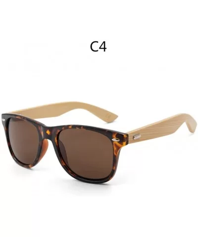 Retro Sunglasses Men Bamboo Sunglass Women Sport Goggles Gold Mirror Sun Glasses - C4 - CE194OU6YA8 $38.11 Sport