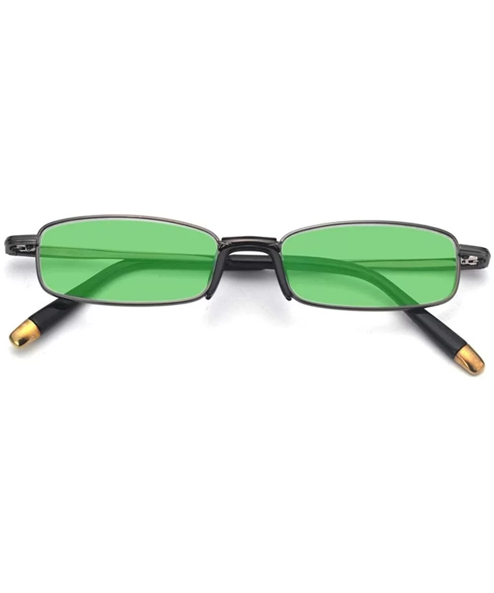 NEW Vintage High Qulity Small Sunglasses unisex Fashion Classic UV400 Designer Eyewear - Green - CJ188U3GLOE $20.03 Square