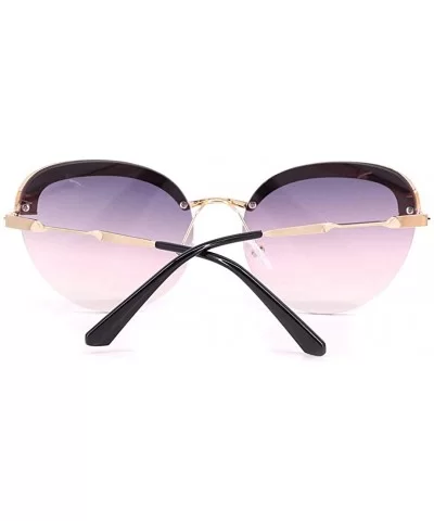 Fashion Sunglasses for Women - Delicate Square Glasses Matel Frame UV400 Protection - Pink-purple - CV198ZY59GX $22.62 Square