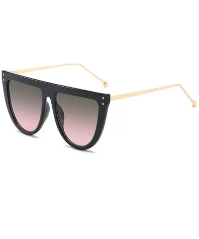 Sunglasses One Sunglasses Ladies Fashion Trend Semi-Circular Sunglasses - CB18XN3G7KM $76.08 Rimless