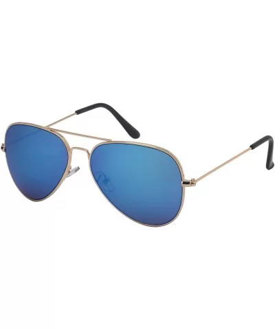 Classic Aviator Sunglasses Men Women Military Style 25095A - CB18HM0TOS0 $13.41 Aviator