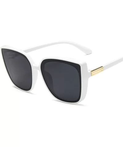 Retro Cat Eye Sunglasses Women Luxury Brand Designer Vintage Glasses Square Oversize Sun Female Eyewear UV400 - 3 - CS198ZQEO...