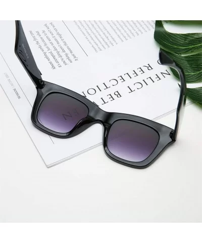 Vintage Sunglasses-Women's Fashion Sunglasses Square Width Glasses - B - C418RS3GZEC $9.04 Round