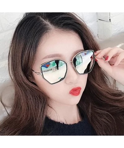 Fashion Sunglasses Classic Retro Irregular sun glasses Unisex Polarized Sunglasses - Silver - CF18T4QXORA $14.11 Sport