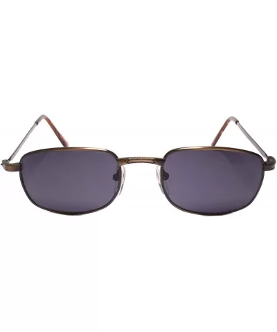 Classic Mens Stylish Rectangle Vintage Retro 80s 90s Sunglasses - Bronze - CR193NZDQRT $16.20 Rectangular