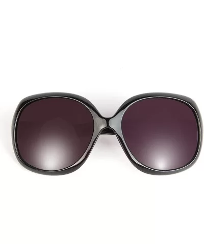 Fashion Vintage Simple Oversized Frame Women's Polarized Sunglasses lsp3113 - Black - CH1237NXNMZ $17.02 Oval