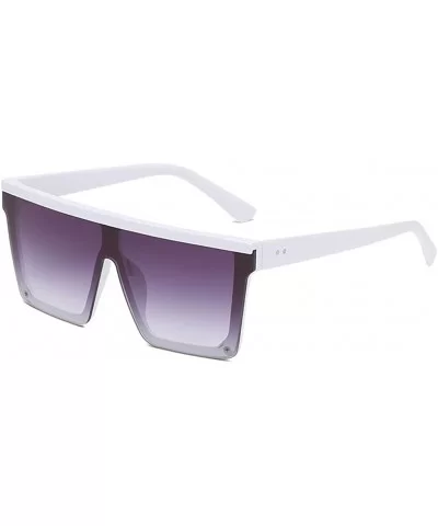 Fashion Man Women Irregular Shape Sunglasses Glasses Vintage Retro Style Plastic Sunglasses - Black&purple - CH18UILZOH2 $9.5...
