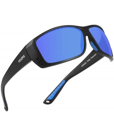 TR90 Sunglasses Men Polarized and 100% UV Protection Sports Sun Glasses Women KD6069 - Mirrored Sky Blue - CK18A8TXYHL $88.73...