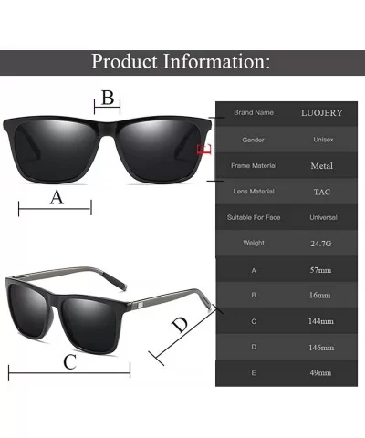 Vintage Polarized Aluminum Sunglasses Unisex driving Rectangular Sun Glasses For Men/Women - C618NZ2Q2DQ $20.20 Rectangular