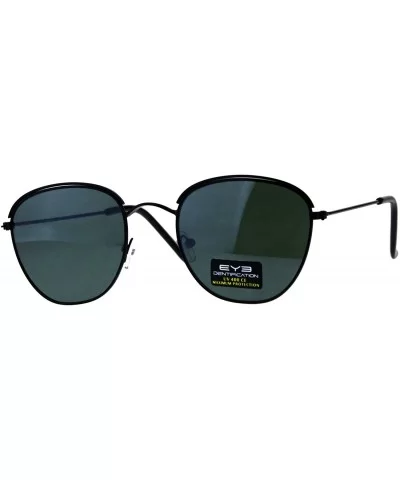 EyeDentification Sunglasses Unisex Vintage Retro Fashion Shades UV 400 - Black (Green) - C418ES8WK9A $13.68 Round