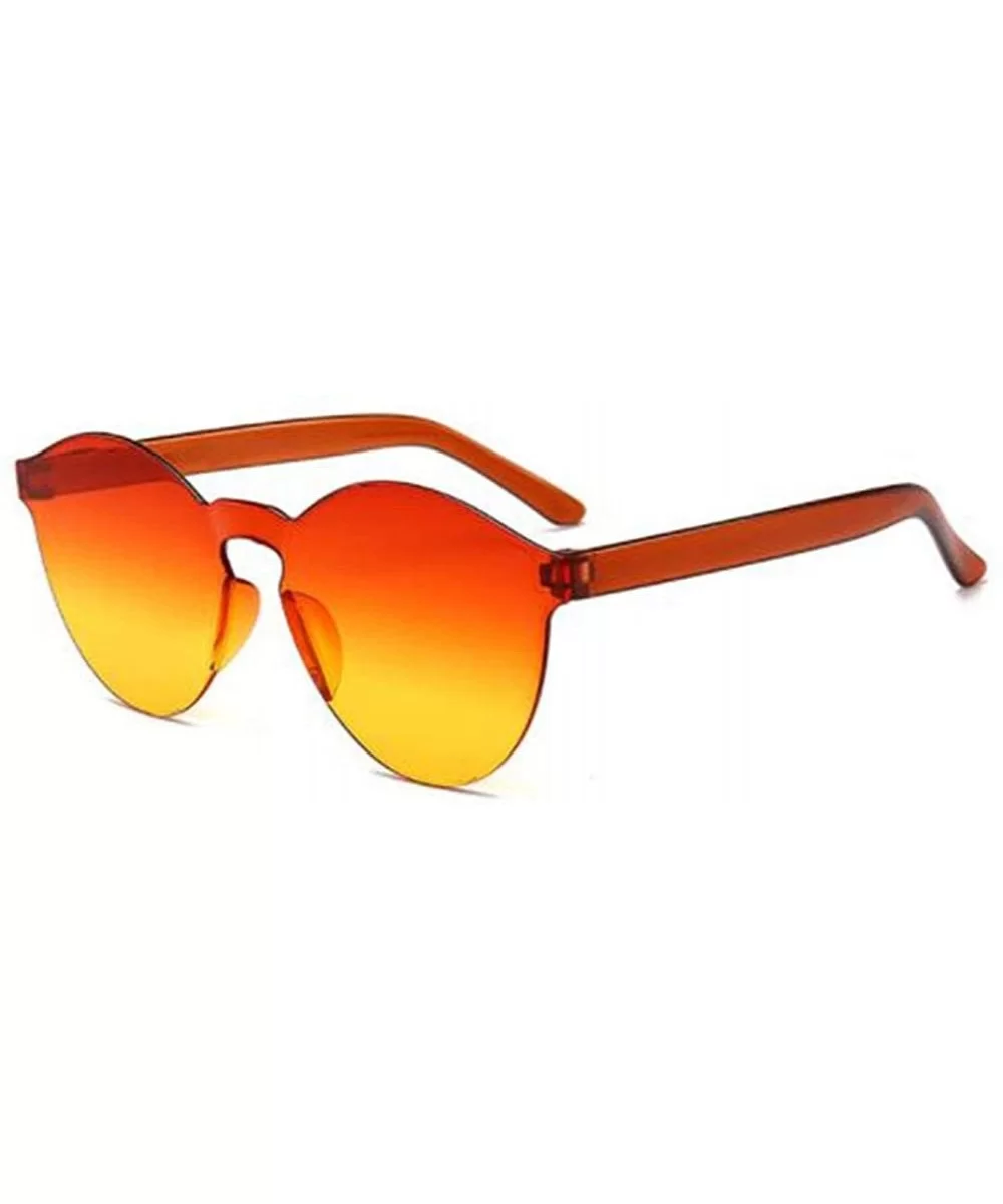 Rimless Sunglasses One Piece Mirror Reflective Eyeglasses For Mens Women - 9 - CS18U8OEQ52 $38.15 Rimless