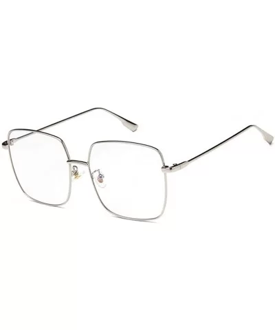 Unisex Sunglasses Fashion Gold Grey Drive Holiday Square Non-Polarized UV400 - Silver White - CC18RLIYSAZ $12.42 Square