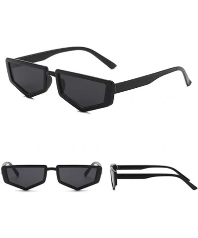 UV Protection Sunglasses for Women Men Full rim frame Cat-Eye Shaped Acrylic Lens Plastic Frame Sunglass - A - CN1902RYHDD $1...