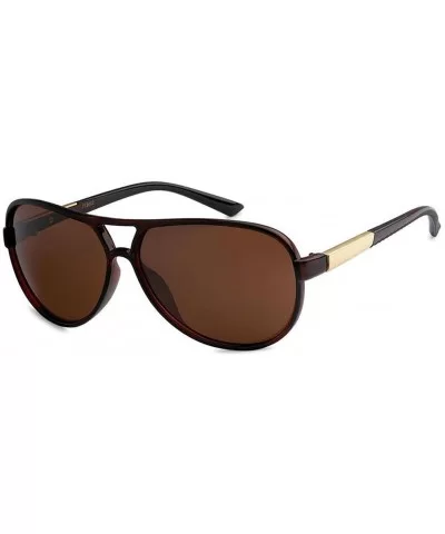 Sporty Aviator Sunglasses - Black/Black - CJ18DNKOAD7 $12.89 Aviator