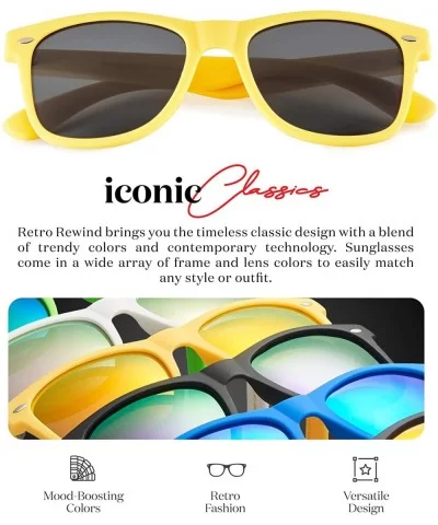 Polarized Sunglasses for Men and Women Stylish & Trendy Sun Glasses - Matte Neon Yellow - Smoke - CY124WSZ5B1 $16.40 Wayfarer