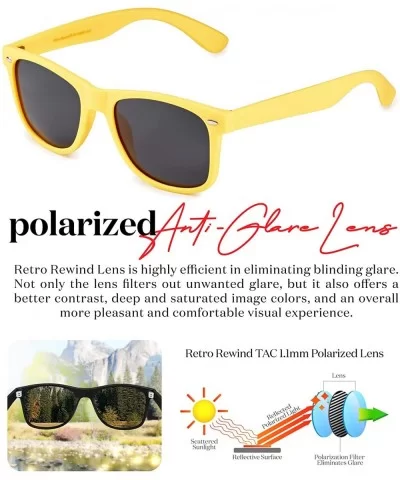 Polarized Sunglasses for Men and Women Stylish & Trendy Sun Glasses - Matte Neon Yellow - Smoke - CY124WSZ5B1 $16.40 Wayfarer