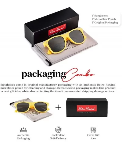 Polarized Sunglasses for Men and Women Stylish & Trendy Sun Glasses - Matte Neon Yellow - Smoke - CY124WSZ5B1 $16.40 Wayfarer