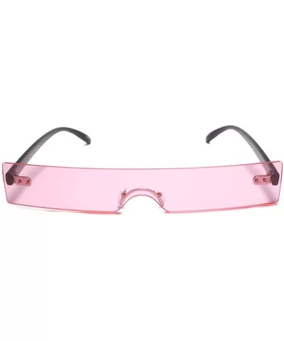 Cyclops Space Club Rave Party Futuristic Slim Rectangular Sun Glasses - Pink - CX18UIQTGK0 $18.33 Rectangular