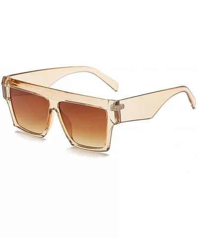 Oversize Square Sunglasses for Women and Men Eyewear Female Gradient Lens Sun Glasses UV400 - C619843S43E $15.16 Oversized