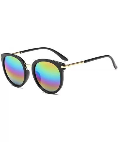 2019 New Sunglasses Women Driving Mirrors vintage For Women Reflective flat lens Sun Glasses UV400 - C9 - CU18W9EW6I6 $35.37 ...