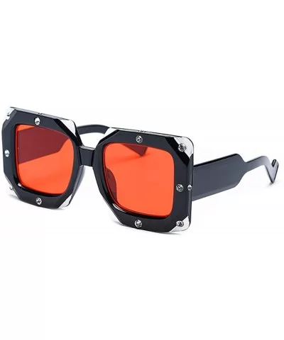 2019 new sunglasses - diamond decorative box sunglasses fashion big box sunglasses - C - CG18SLLOGTK $60.94 Aviator