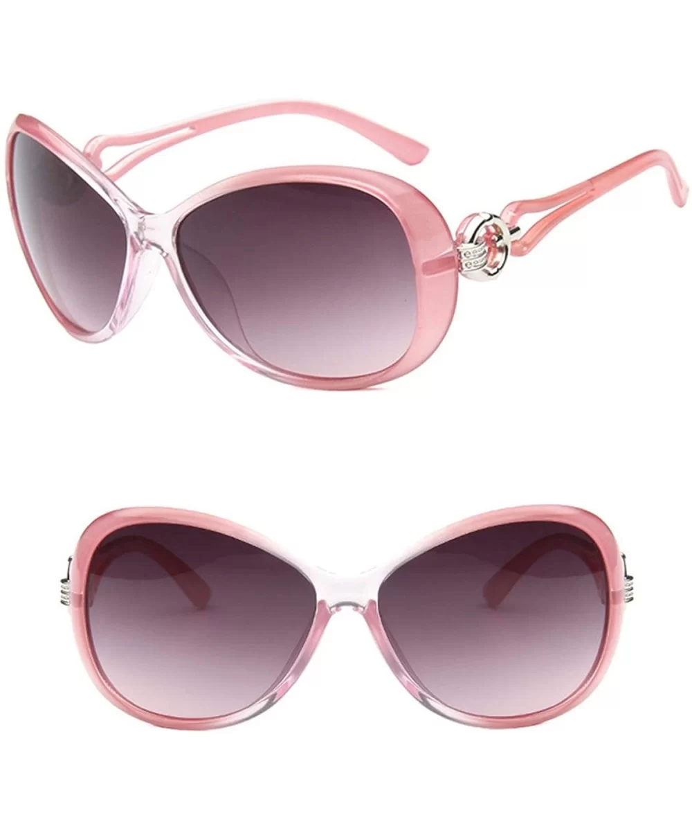 2019 Classic Gradient Sunglasses Women Brand Designer Vintage Oversized Sun Glasses UV400 - Pink - CQ18WC3ZO25 $34.44 Oversized