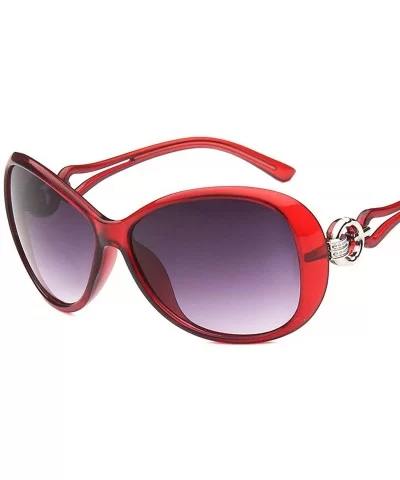 2019 Classic Gradient Sunglasses Women Brand Designer Vintage Oversized Sun Glasses UV400 - Pink - CQ18WC3ZO25 $34.44 Oversized