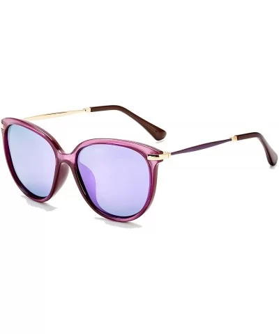 Classic Round Polarized Sunglasses Vintage Mirrored Glasses For Women - CY11YMBH251 $17.33 Square